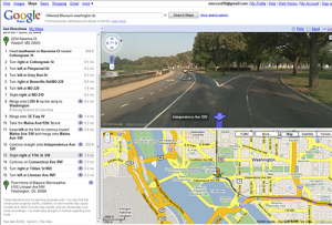 Image of Google Maps showing an intersection photo.