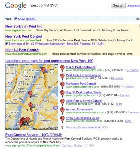 Image of a Google Maps exposure on Google.com.