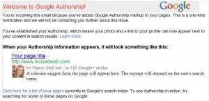 Google Authorship Status