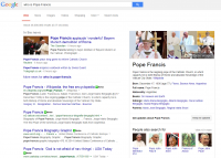 Knowledge Graph of a Search on Pope Francis